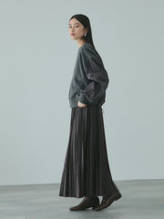 レザーライクジョーゼットプリーツスカート≪手洗い可能≫