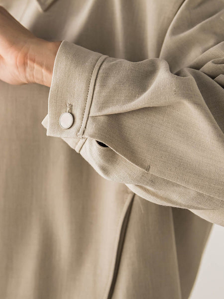 【受注会限定】リネンブレンド ステンカラーブルゾン