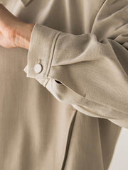 【受注会限定】リネンブレンド ステンカラーブルゾン