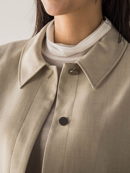 【受注会限定】リネンブレンド ステンカラーブルゾン