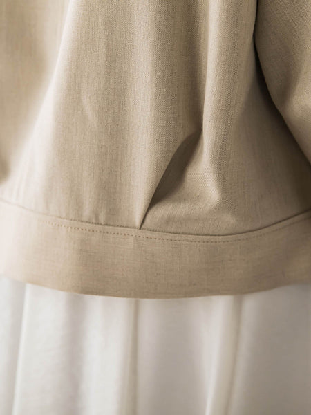 【受注会限定】リネンブレンド ステンカラーブルゾン