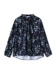 ウィンターフラワープリントブラウス