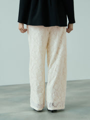 ブラッシュレースイージーワイドパンツ≪手洗い可能≫