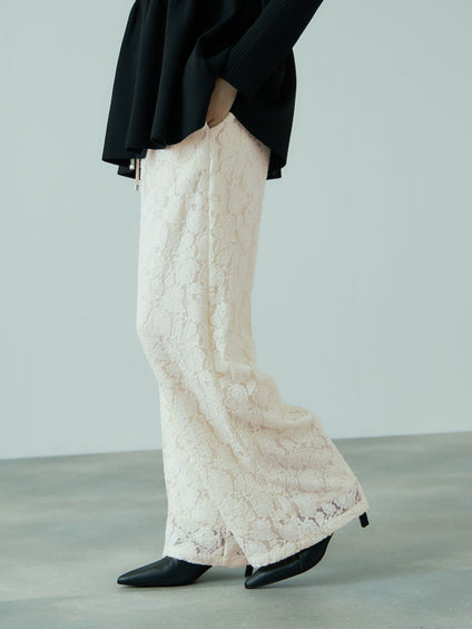 ブラッシュレースイージーワイドパンツ≪手洗い可能≫