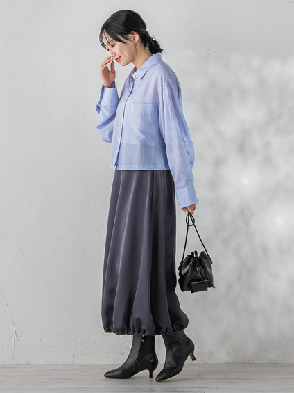 LYOCELL DOBBY STRIPEシャツ
