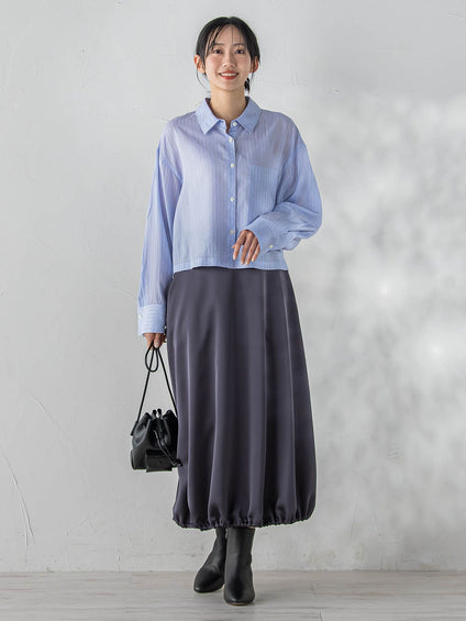 LYOCELL DOBBY STRIPEシャツ