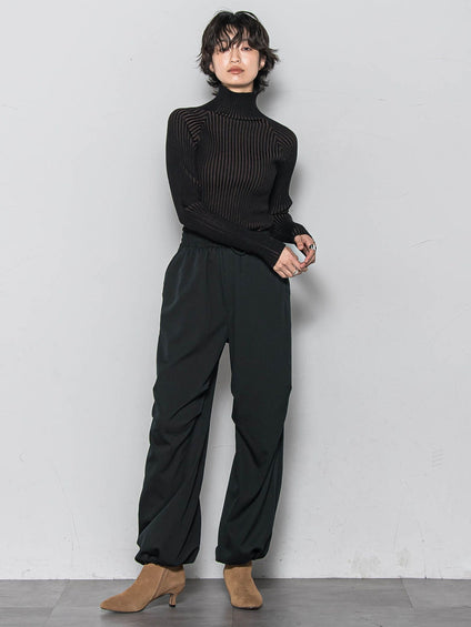 【WEB限定】プレーティングリブニットプルオーバー≪手洗い可能≫