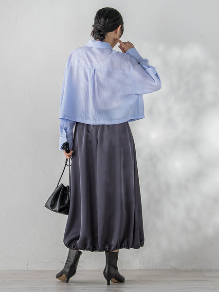 LYOCELL DOBBY STRIPEシャツ