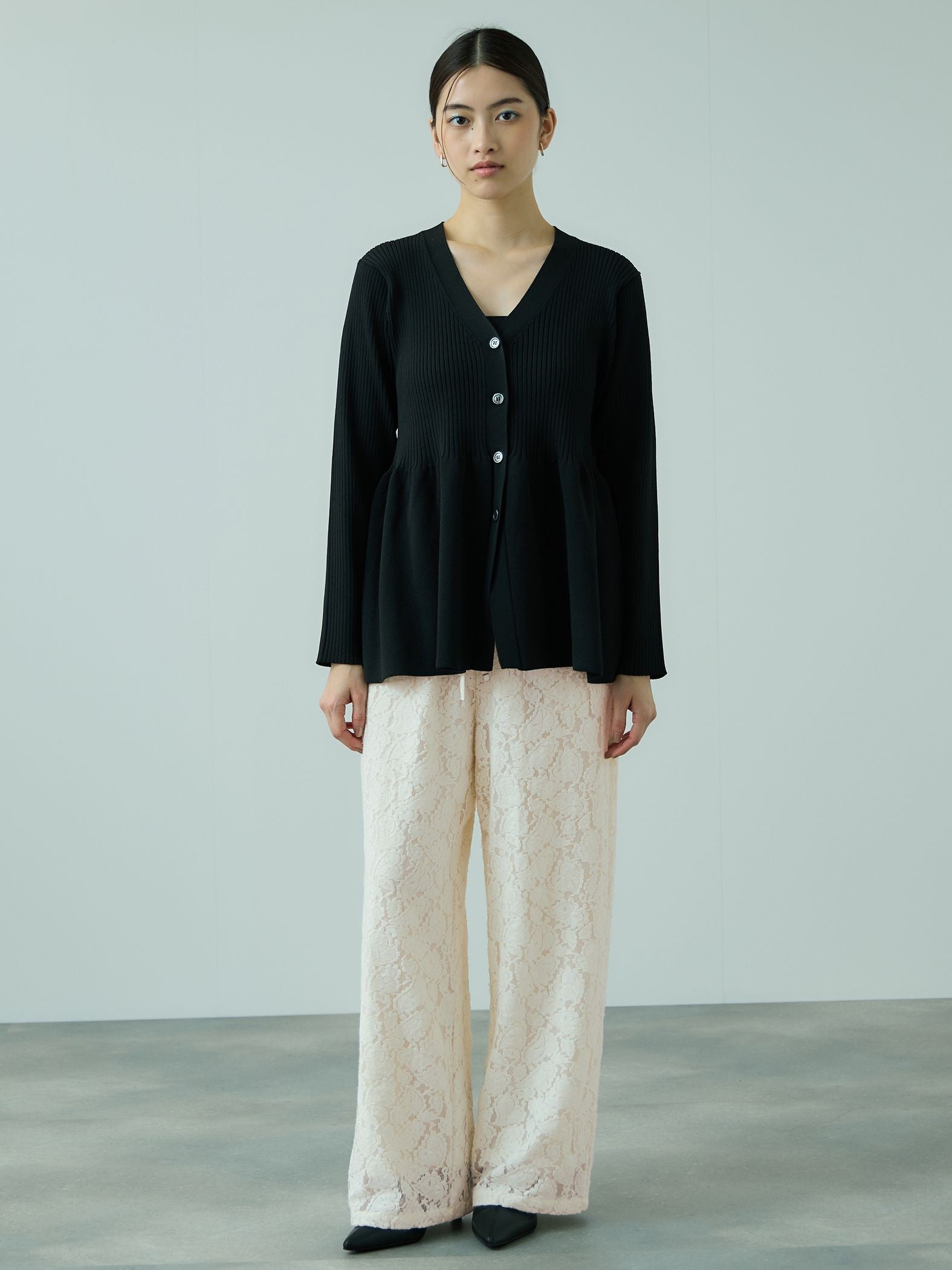 ブラッシュレースイージーワイドパンツ≪手洗い可能≫