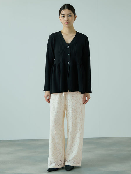 ブラッシュレースイージーワイドパンツ≪手洗い可能≫