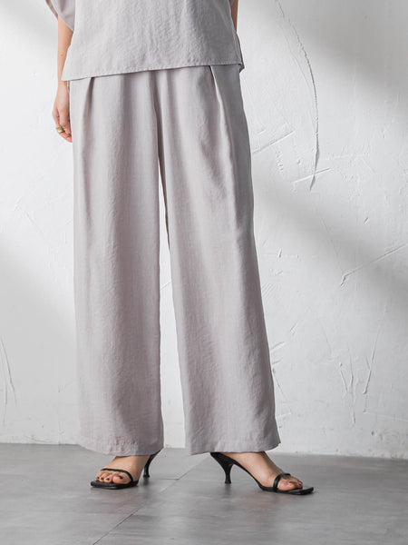 【一瞬で楽とキレイを叶える】タンブラーブッチャーイージーワイドパンツ≪セットアップ対応≫