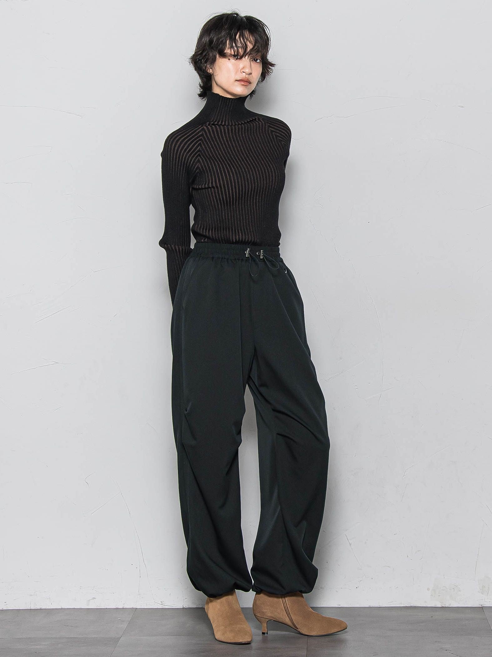 【WEB限定】プレーティングリブニットプルオーバー≪手洗い可能≫