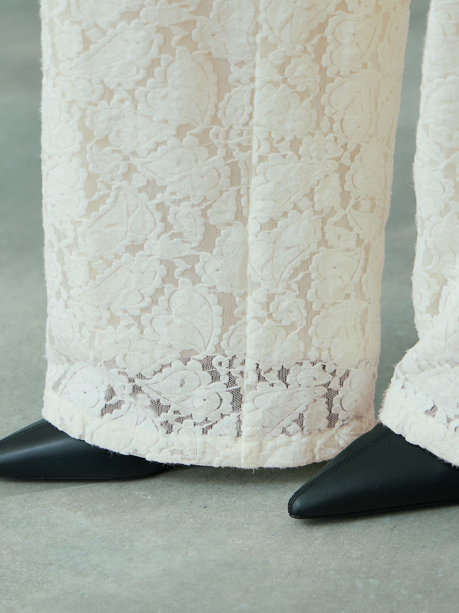 ブラッシュレースイージーワイドパンツ≪手洗い可能≫