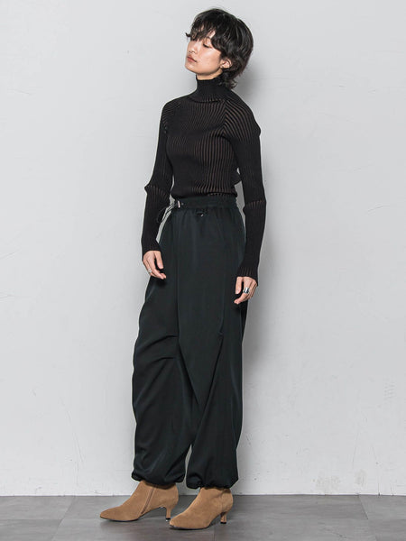 【WEB限定】プレーティングリブニットプルオーバー≪手洗い可能≫