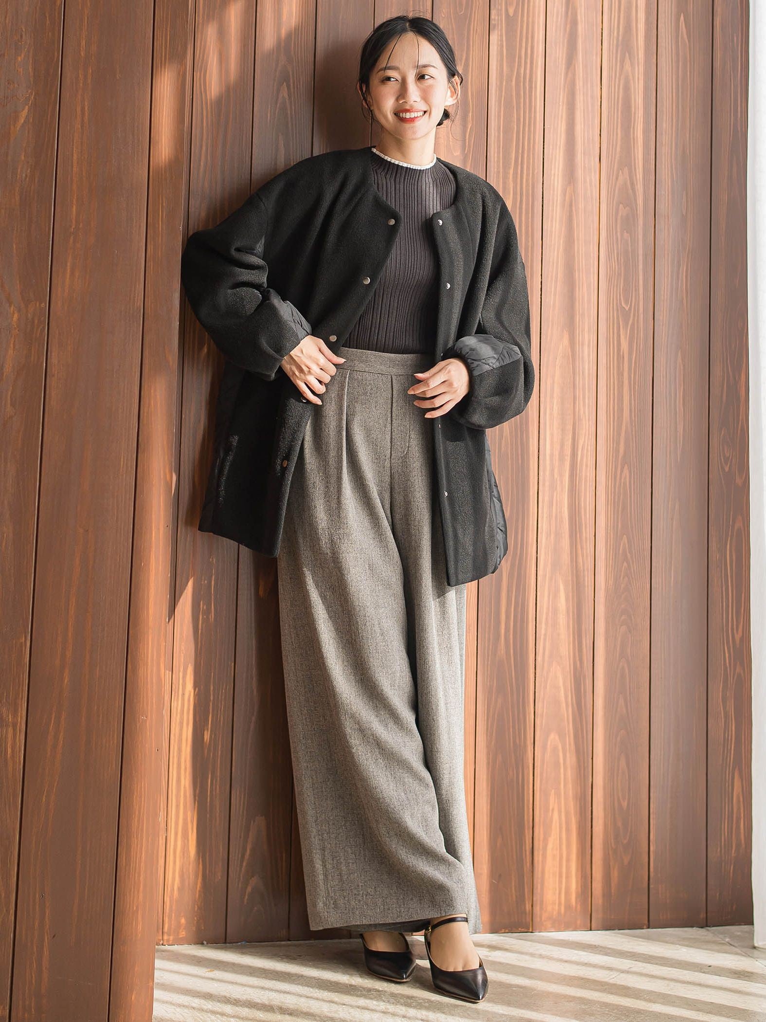 メランジブランケットコート