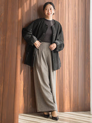 メランジブランケットコート