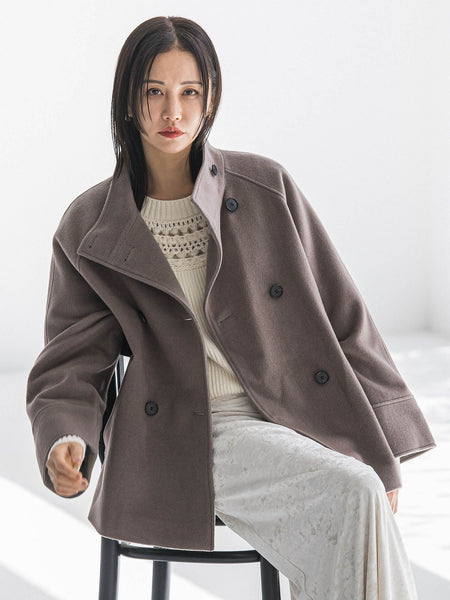 プレミアムウールカシミヤショートコート