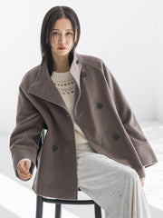 プレミアムウールカシミヤショートコート