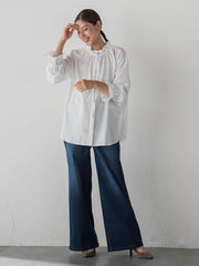 【WEB限定】裏起毛デニムワイドパンツ
