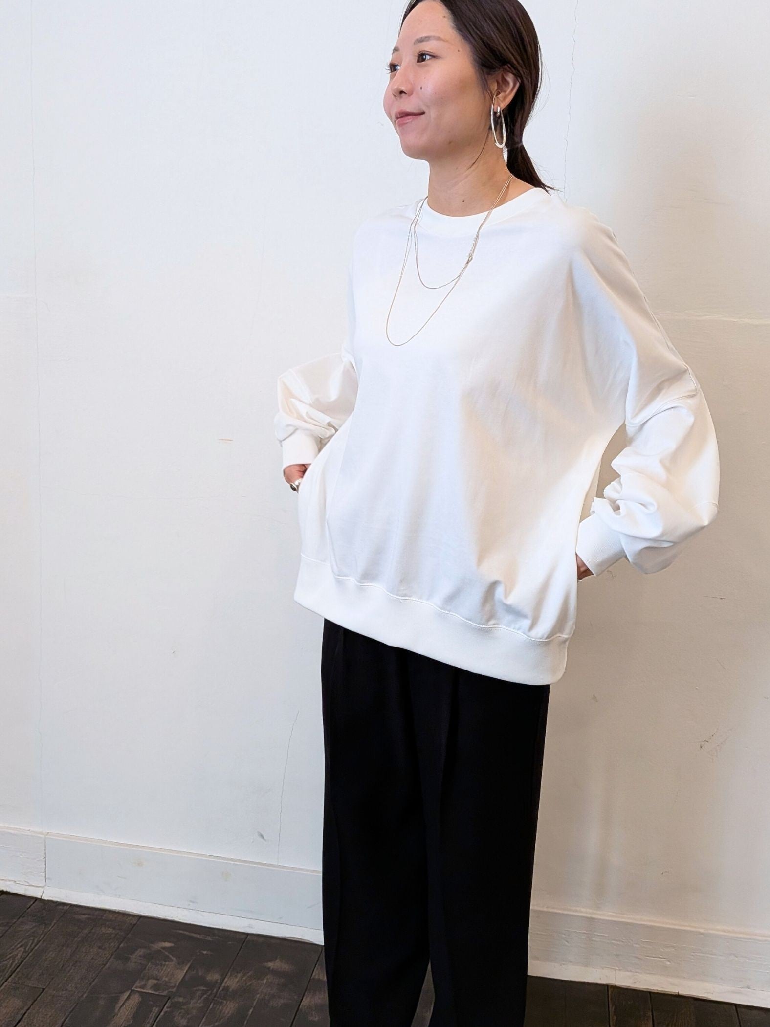 《予約販売》前後2WAY　cocoon sleeve tops 【日本製】