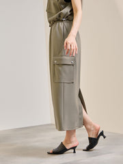 【SET】ダンボールニットベスト×スカート2ピース