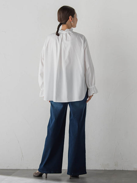 【WEB限定】裏起毛デニムワイドパンツ