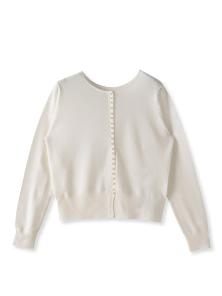 前後2wayパールボタンカーディガン