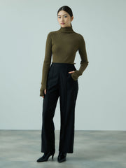 サムホールハイネックニットプルオーバー≪手洗い可能≫