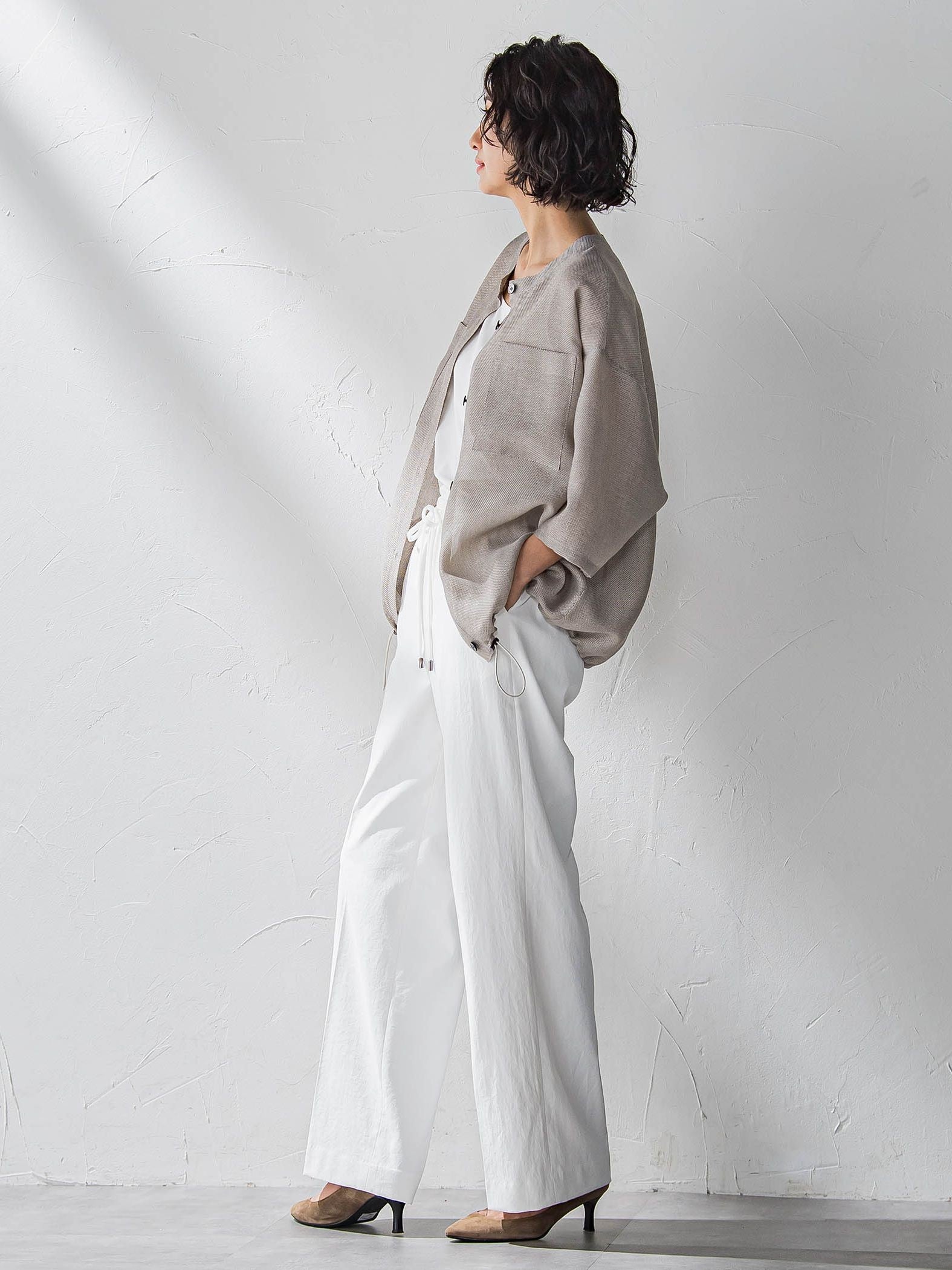 シャンブレーメッシュブルゾン≪手洗い可能≫