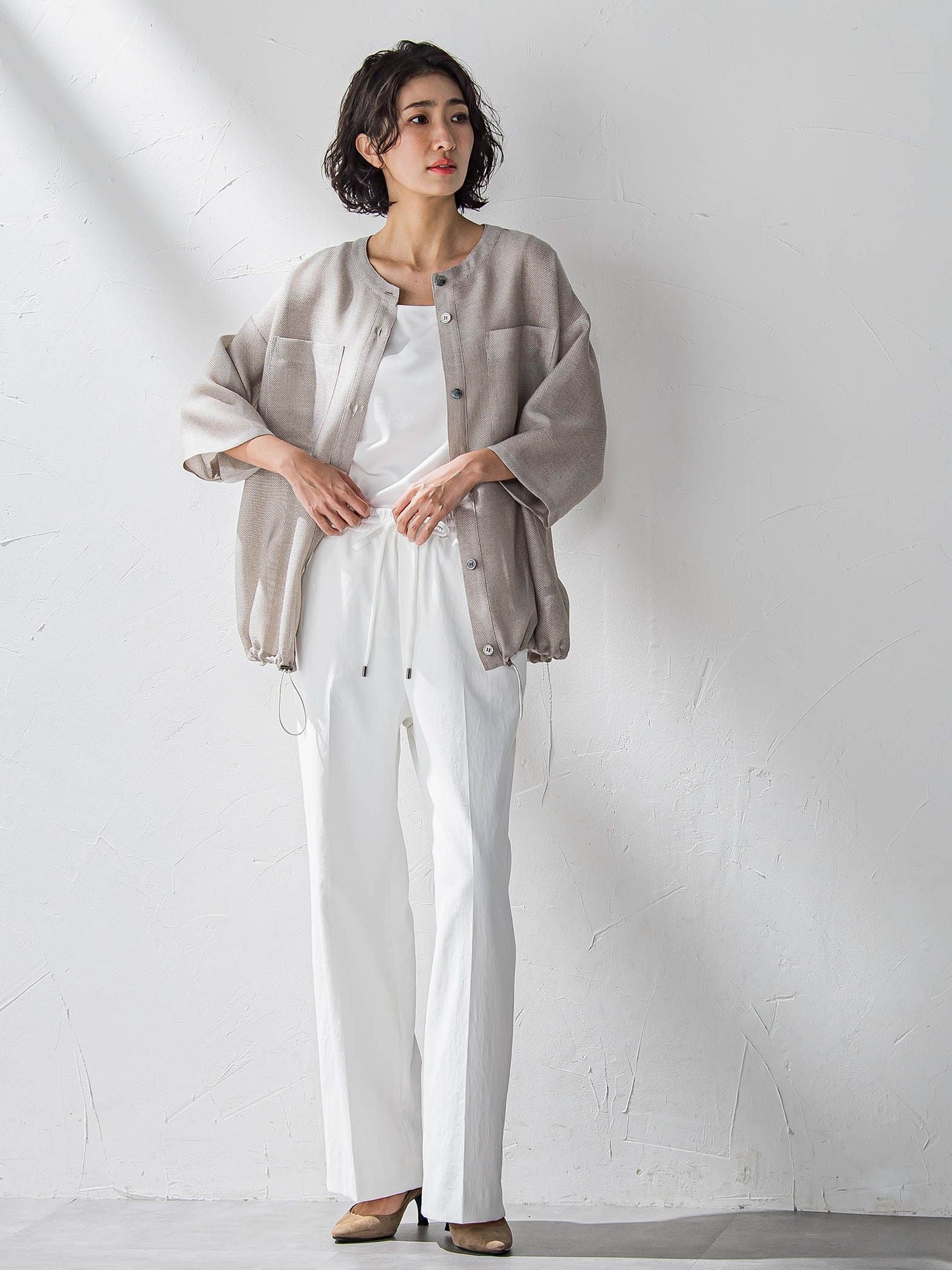 シャンブレーメッシュブルゾン≪手洗い可能≫