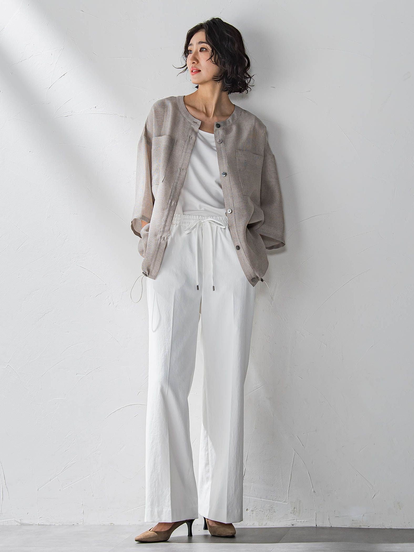 シャンブレーメッシュブルゾン≪手洗い可能≫