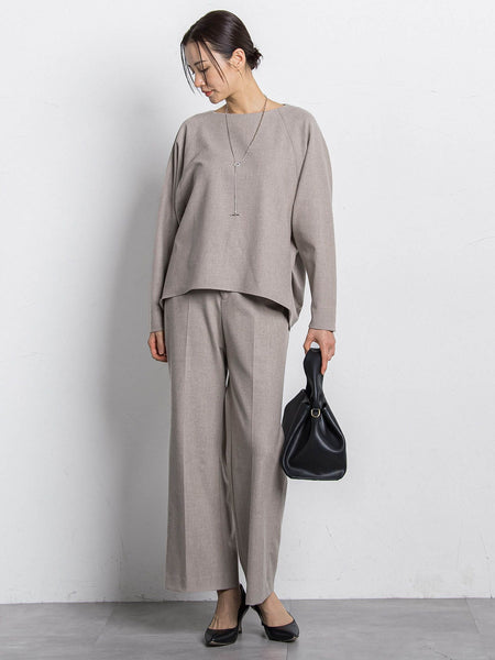 両面起毛ワイドパンツ≪WEB限定13号/洗える/セットアップ対応≫