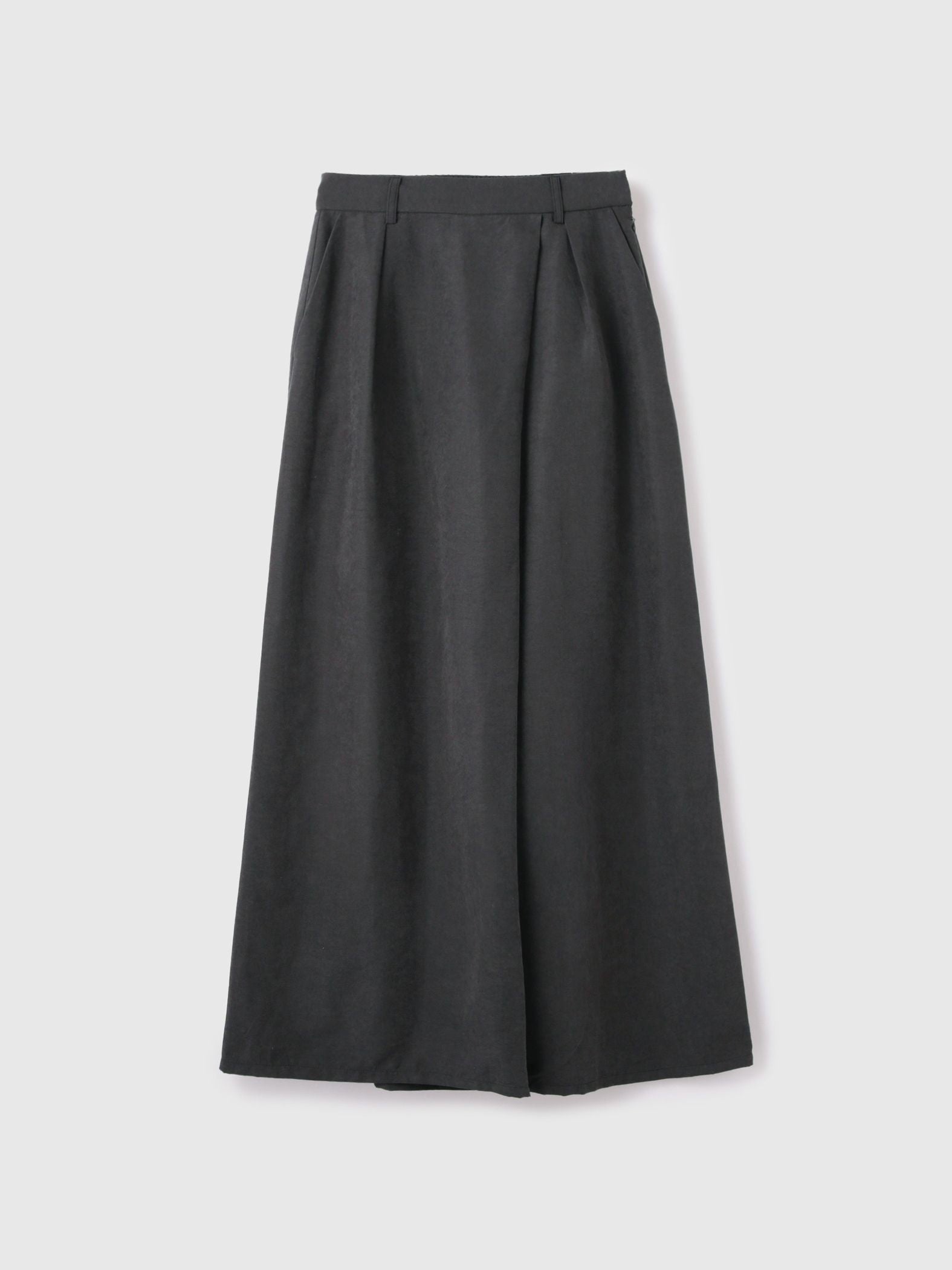 フィブリルサテンラップワイドパンツ≪洗濯機で洗える≫