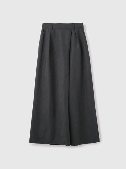 フィブリルサテンラップワイドパンツ≪洗濯機で洗える≫