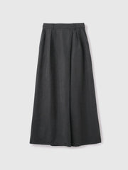 フィブリルサテンラップワイドパンツ≪洗濯機で洗える≫