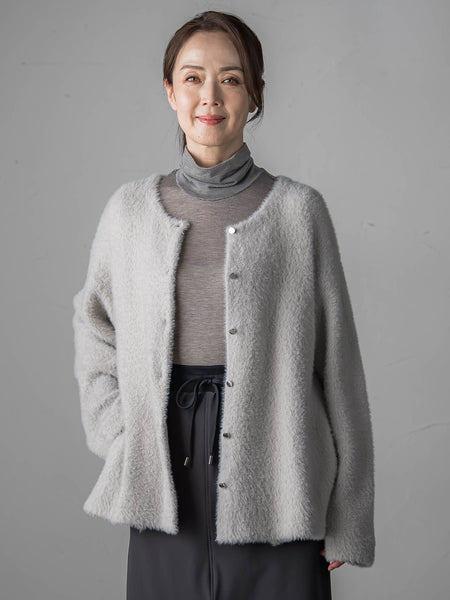 フェザーヤーンニットカーディガン