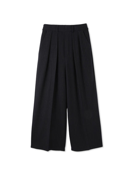 ウールライクストレッチ2タックパンツ≪手洗い可能≫