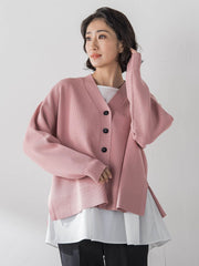 【大きいサイズ/WEB限定カラーあり】スポンディッシュニットカーディガン