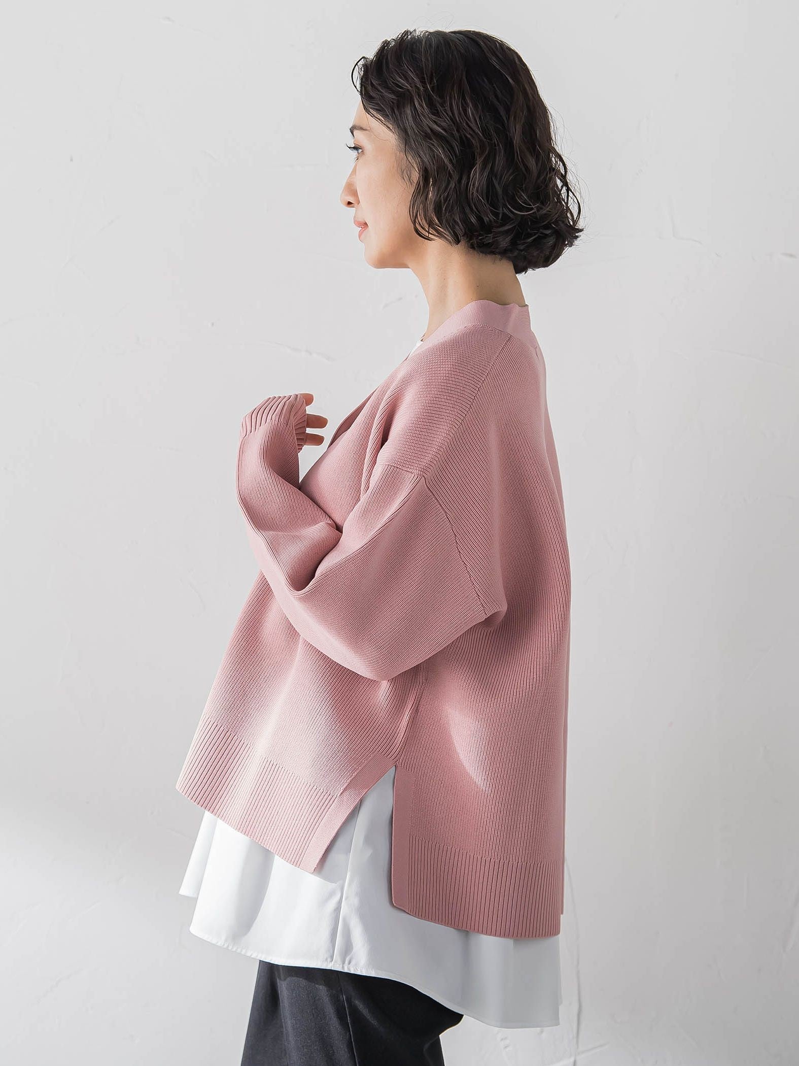 【大きいサイズ/WEB限定カラーあり】スポンディッシュニットカーディガン