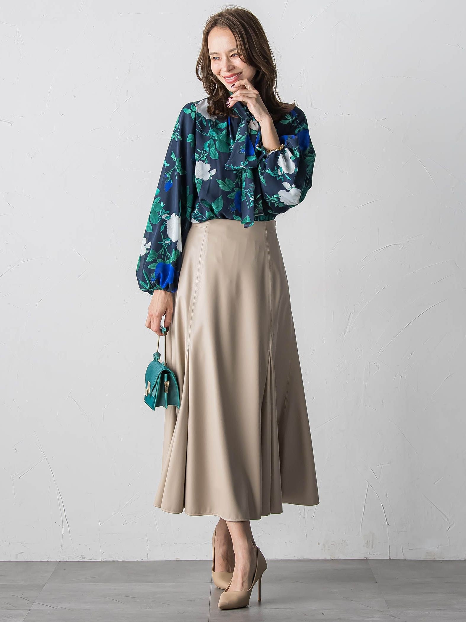 フェイクレザーマーメイドスカート