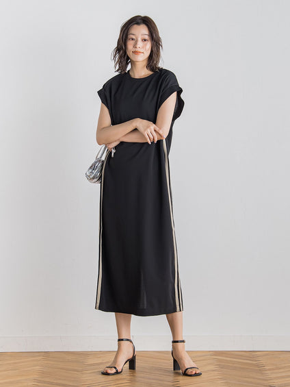【WEB限定】カットジョーゼットサイドラインワンピース≪手洗い可能≫