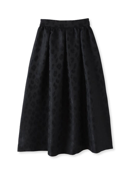 【WEB限定】レオパードジャガードスカート