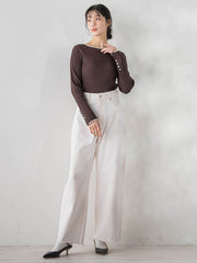 配色RIBニット≪手洗い可能≫