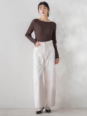 配色RIBニット≪手洗い可能≫