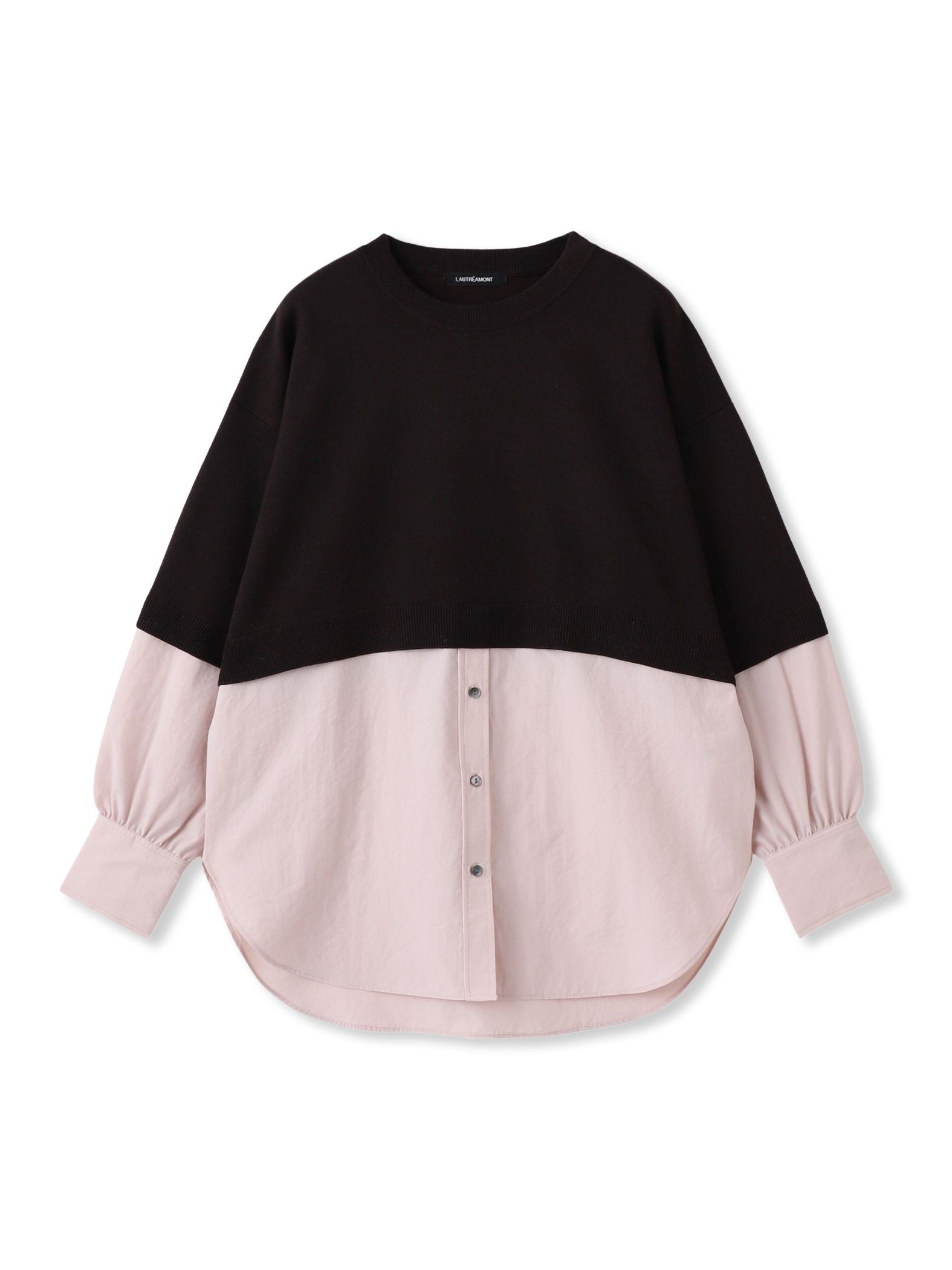 【WEB限定】シャツドッキングニット≪洗える≫