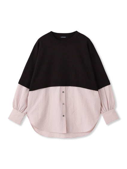 【WEB限定】シャツドッキングニット≪洗える≫