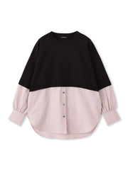 【WEB限定】シャツドッキングニット≪洗える≫