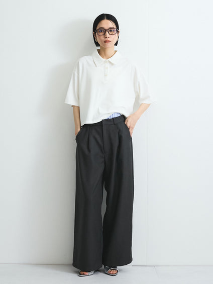 ヘザーツイルWウエストルーズパンツ≪手洗い可能≫