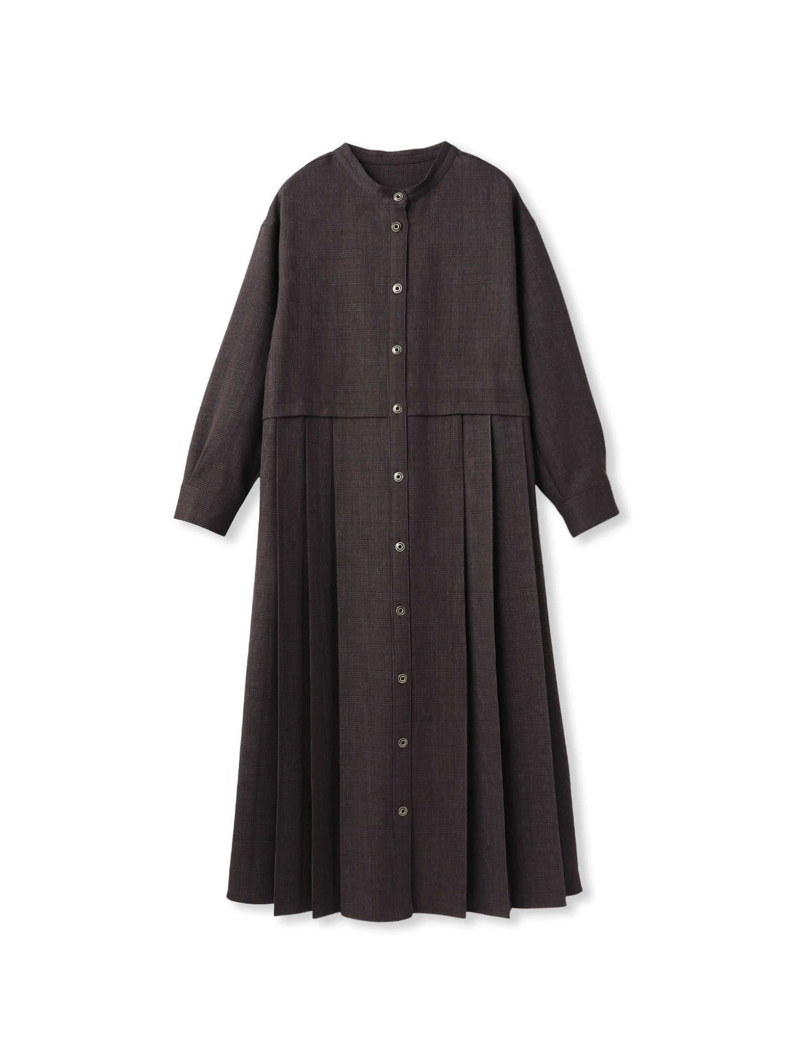 サイドプリーツシャツワンピース≪洗濯機で洗える≫