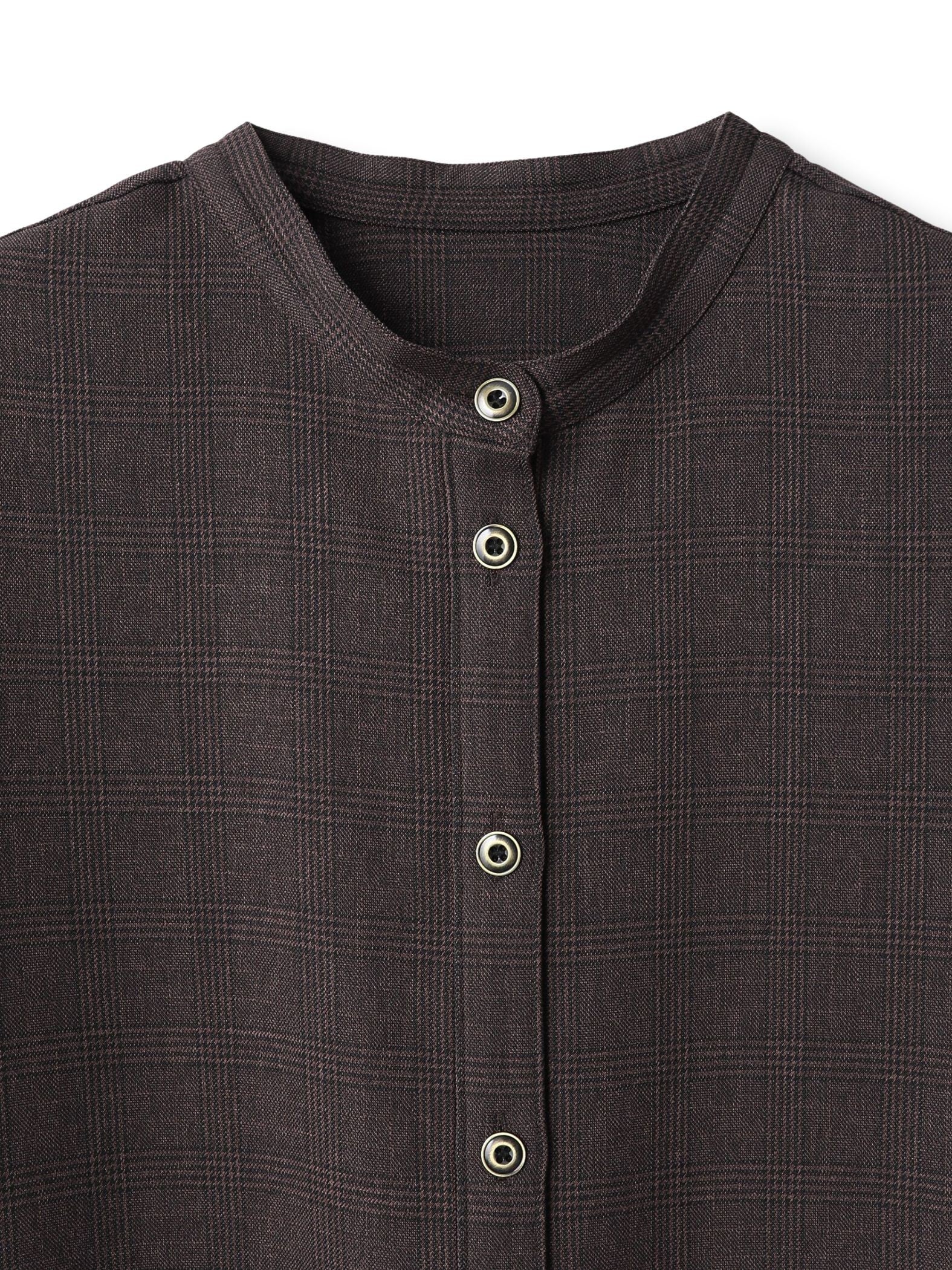 サイドプリーツシャツワンピース≪洗濯機で洗える≫